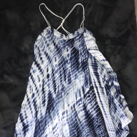 Michael Kors Tie Die Asymmetrical Maxi Dress SizeM - Picture 9 of 11